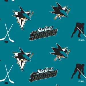 San Jose Sharks - NHL Fleece Print - Logo