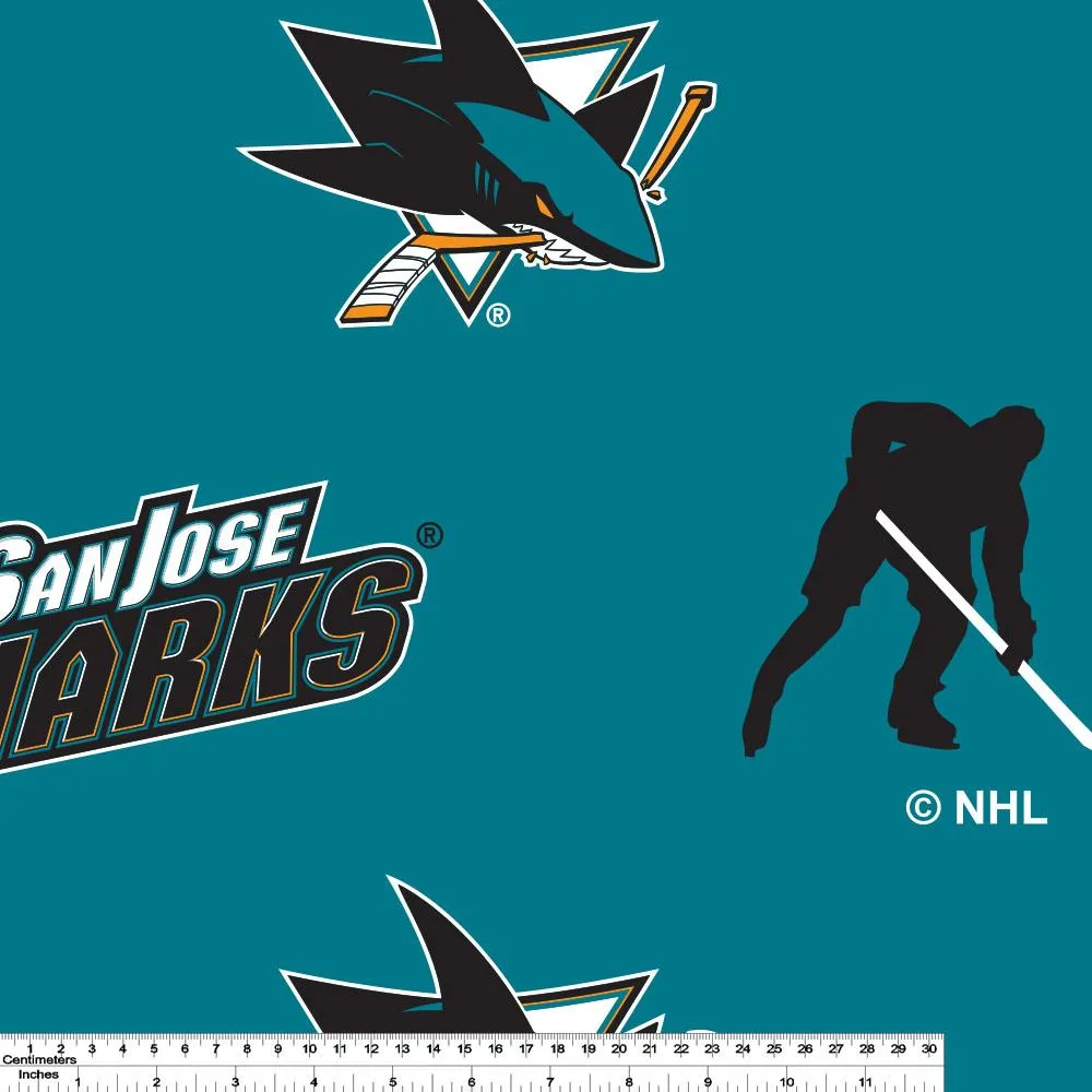 San Jose Sharks - NHL Fleece Print - Logo