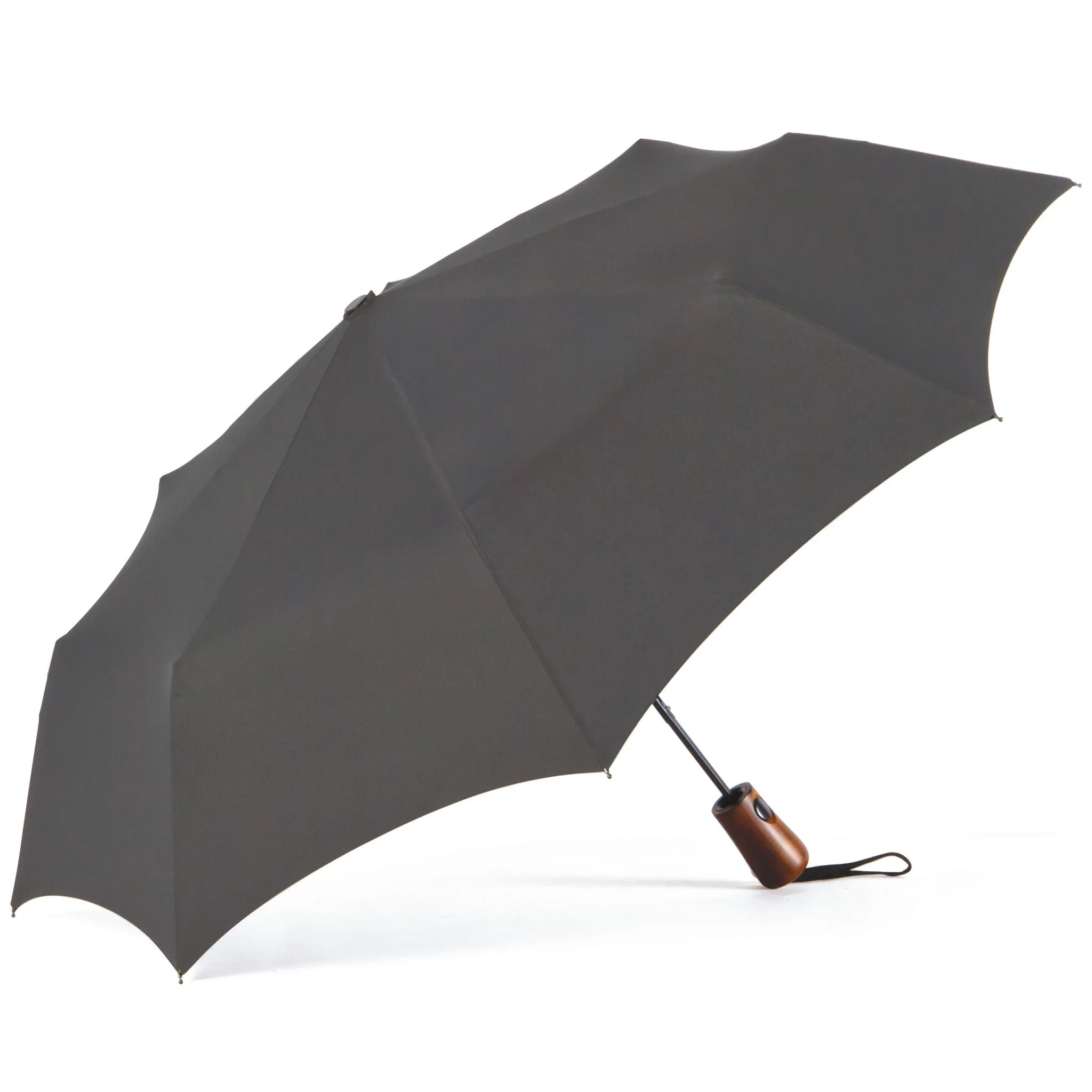 ShedRain Boxed Wooden Auto Open Umbrella - Charcoal