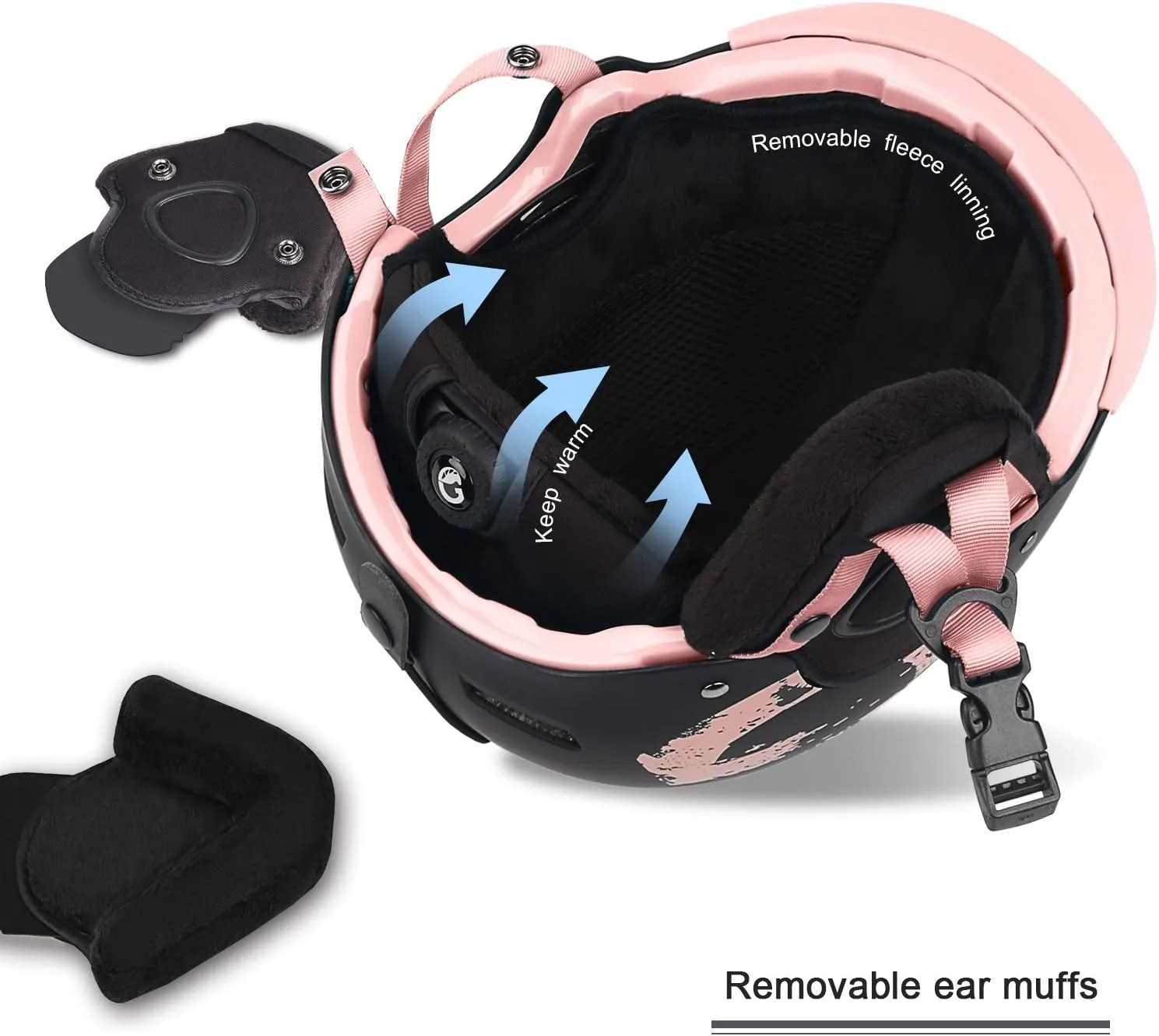 Ski Helmet for Men, Women, Youth & Kids, Snowboard Helmet with ASTM Certified Safety, 3 Sizes Options
