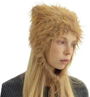 Slouchy Fuzzy Beanies for Women Cute Fluffy Cat Ear Hat Winter Warm Crochet Y2k Harajuku Aesthetic Accessories