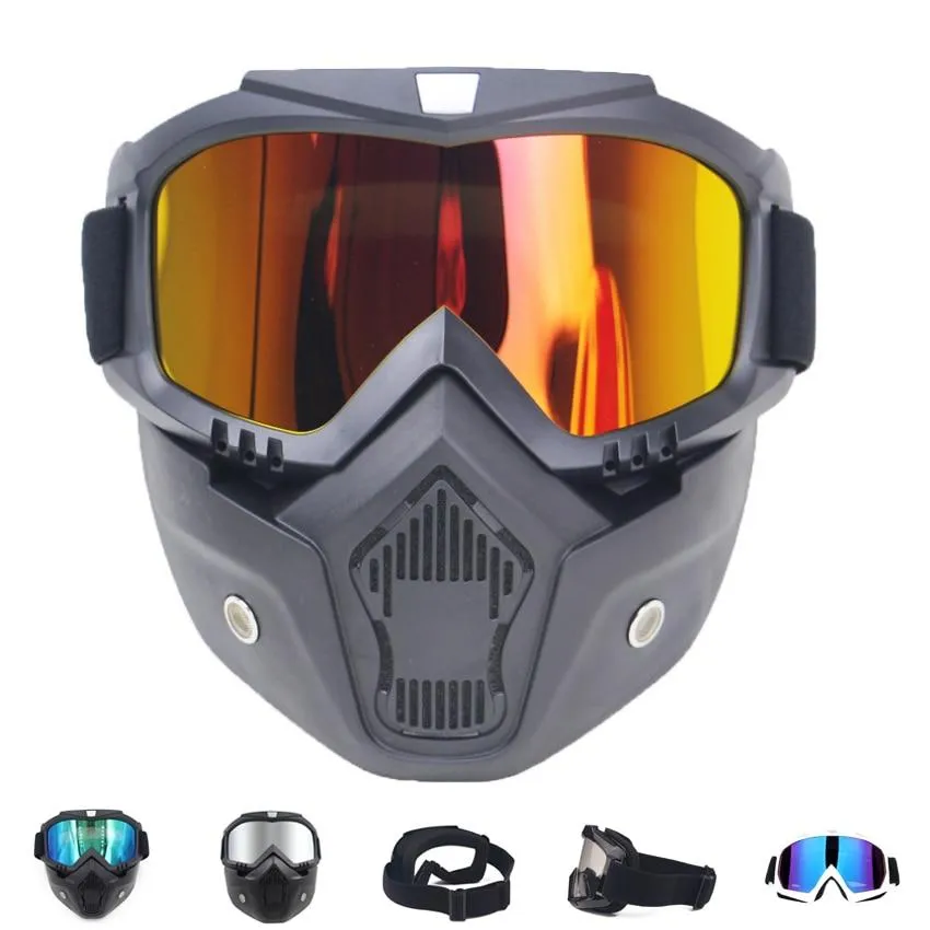 Snow Ski Goggles With Mouth Filter