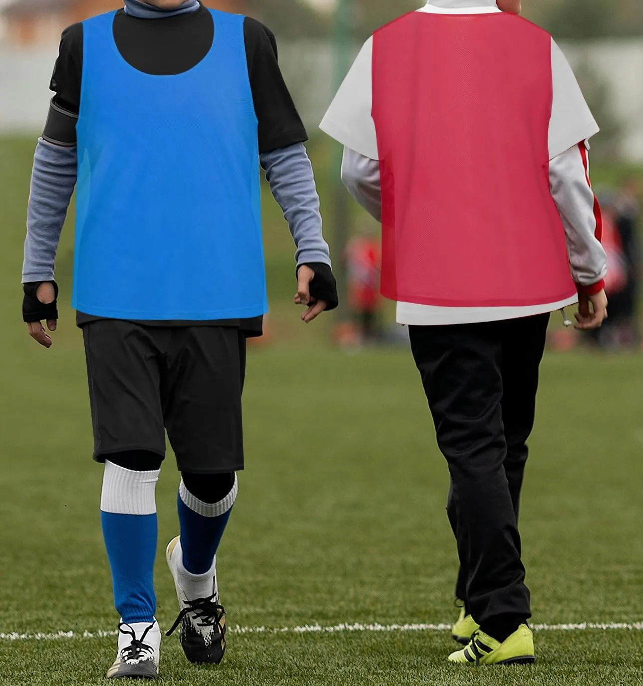 Soccer Pennies Youth,Team Practice Vests for Sports,Football Practice Jersey for Child, Teen & Adult,Set of 12