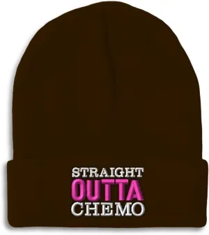 Speedy Pros Beanies for Men Straight Outta Chemo Skull Cap Winter Hats for Women Acrylic 1 Size