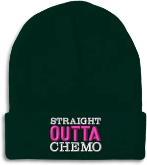 Speedy Pros Beanies for Men Straight Outta Chemo Skull Cap Winter Hats for Women Acrylic 1 Size