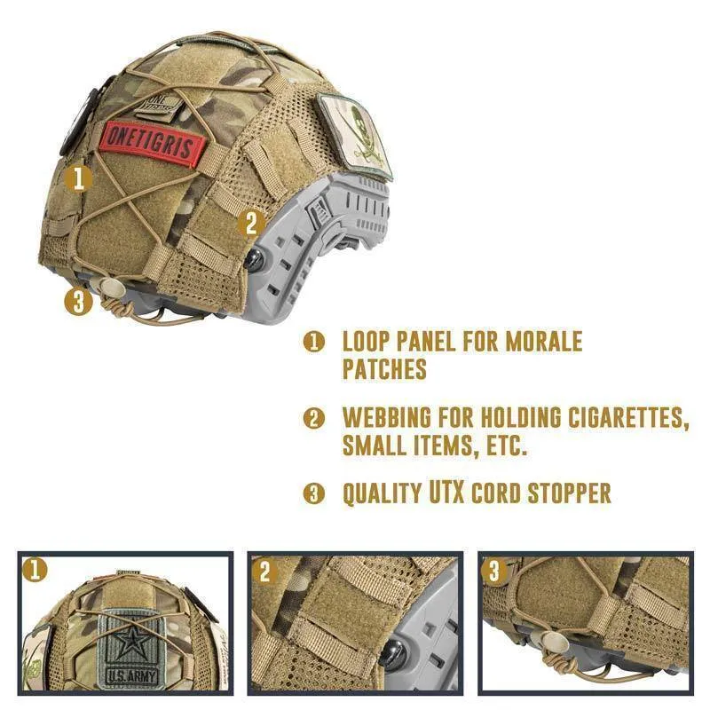 Tactical Multicam Helmet Cover for Ops-Core