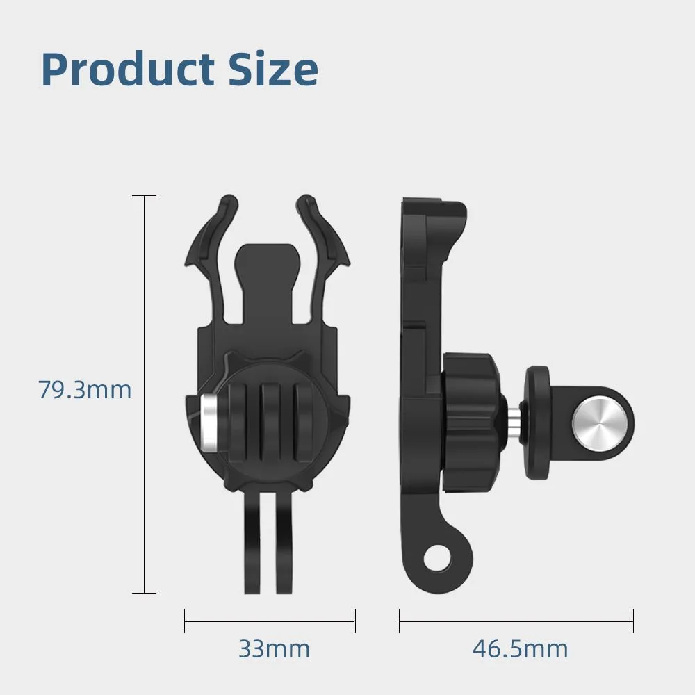 TELESIN 360° Rotate Adjustable Buckle Double J-hook