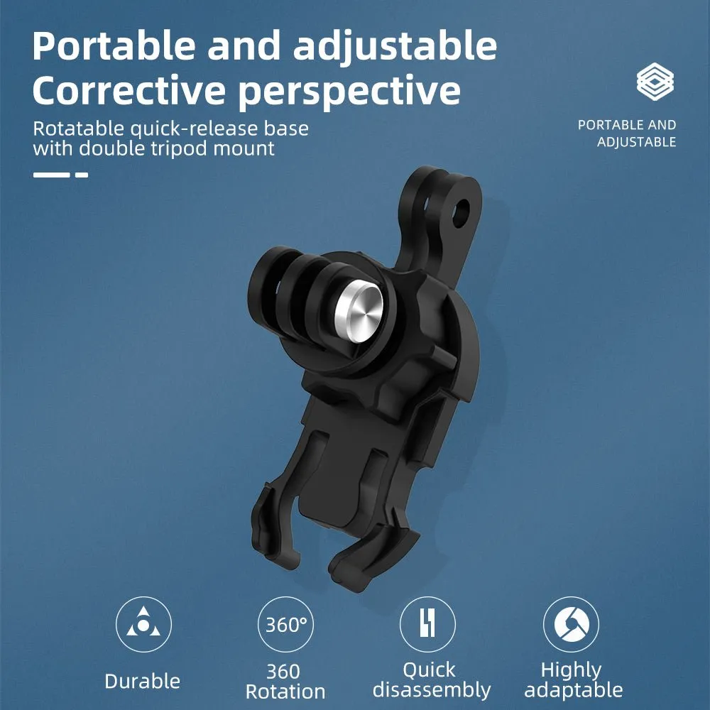 TELESIN 360° Rotate Adjustable Buckle Double J-hook