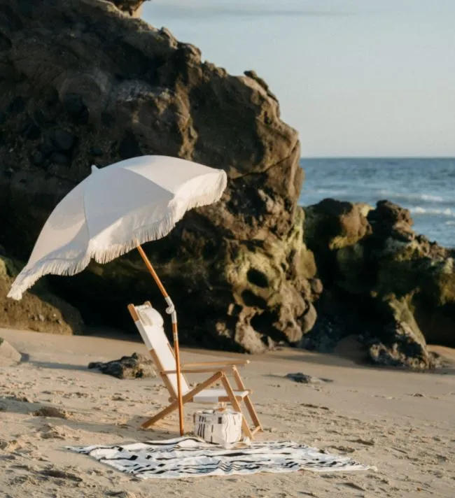 The Holiday Beach Umbrella - Antique White
