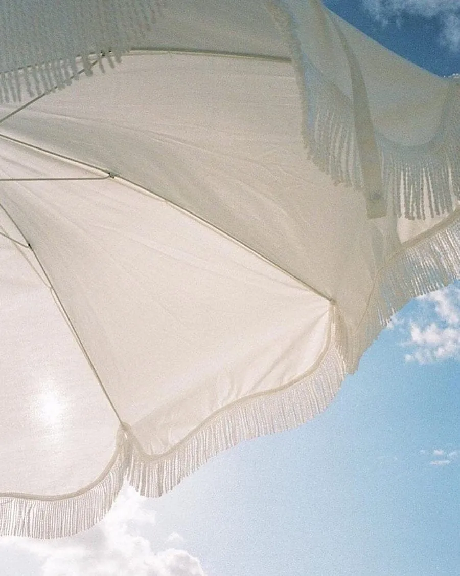 The Holiday Beach Umbrella - Antique White