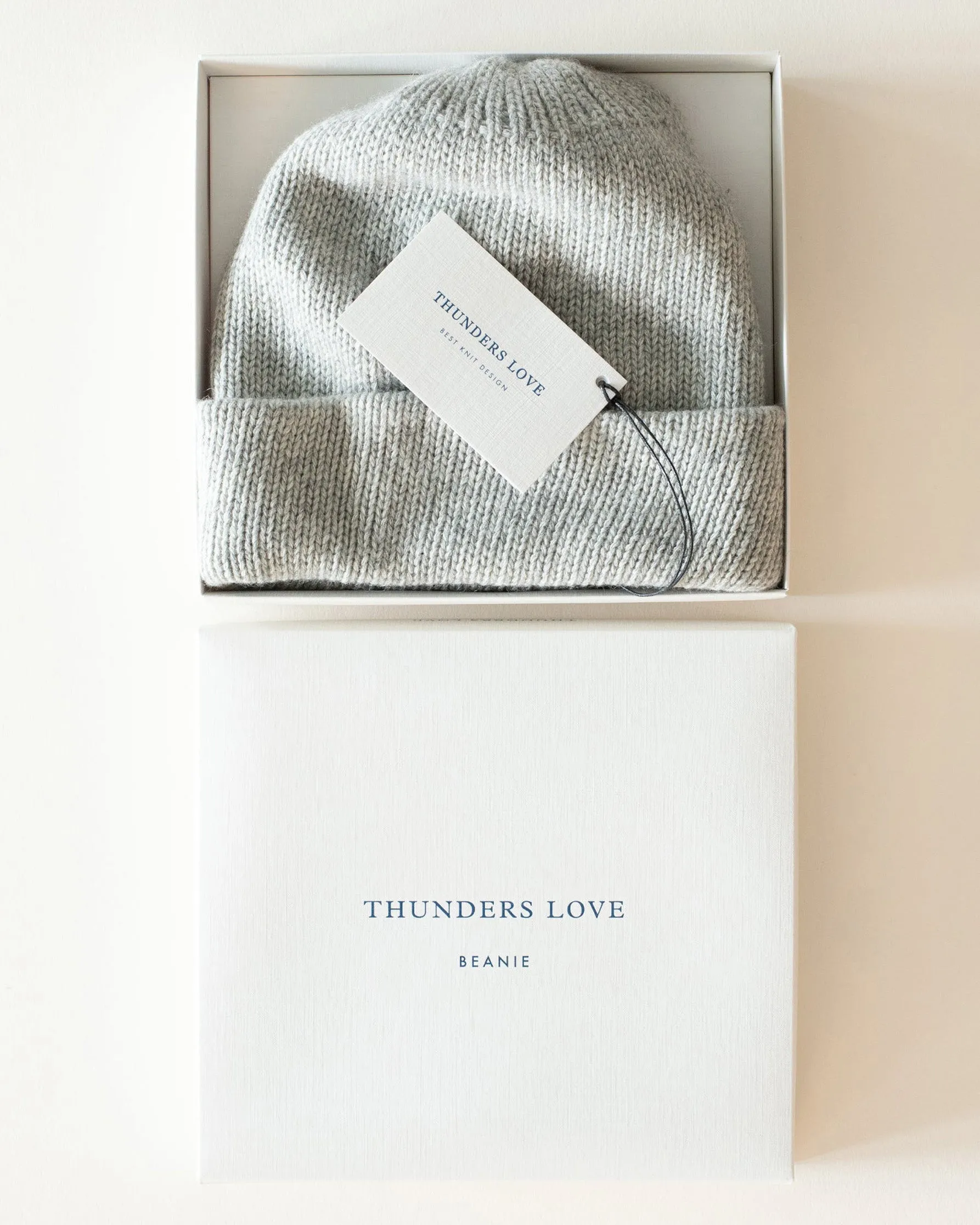 Thunders Love Wool Collection Cashmere & Wool Beanie - Solid Light Grey
