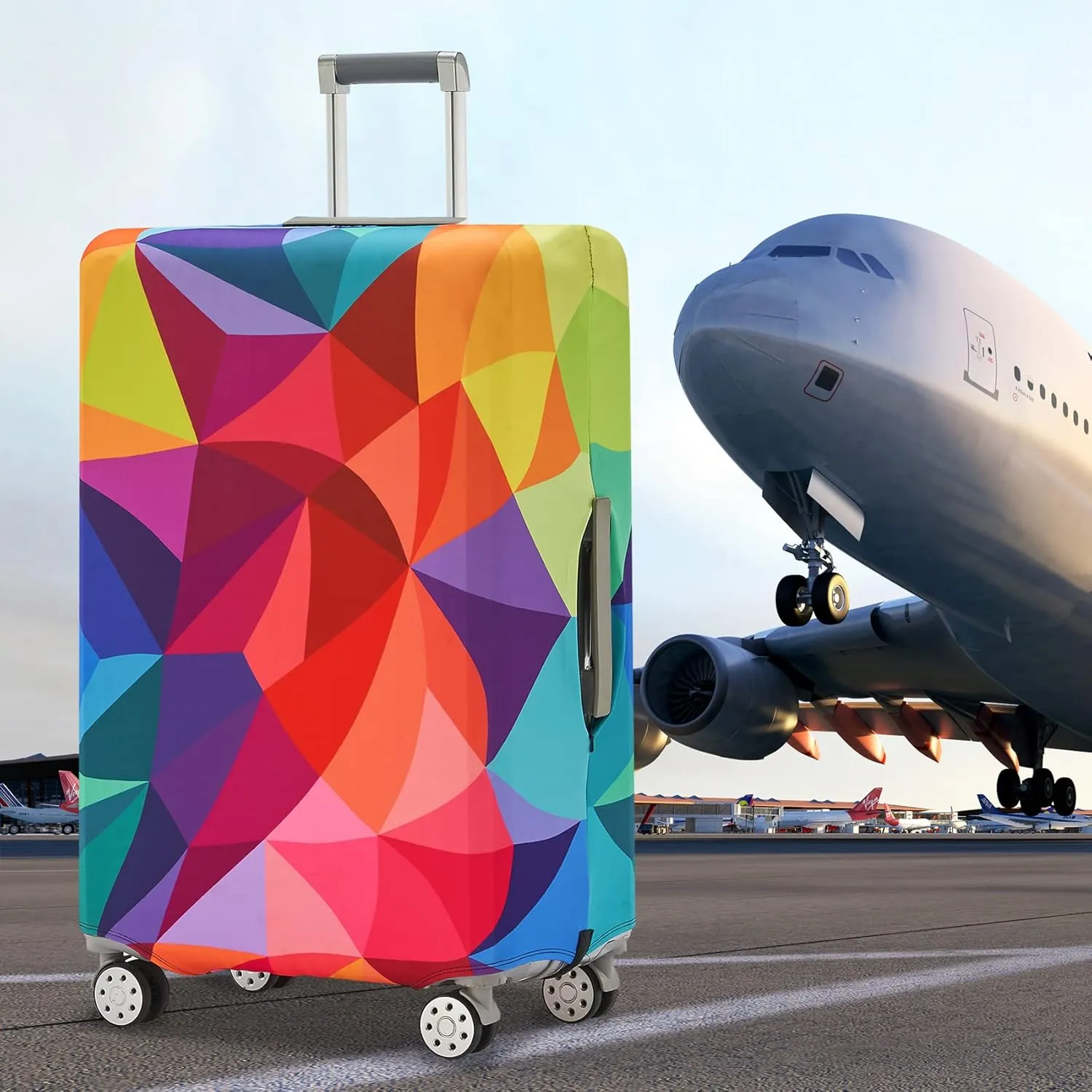 TRAVEL KIN Luggage Covers For Suitcase Tsa Approved,Suitcase Cover Protector