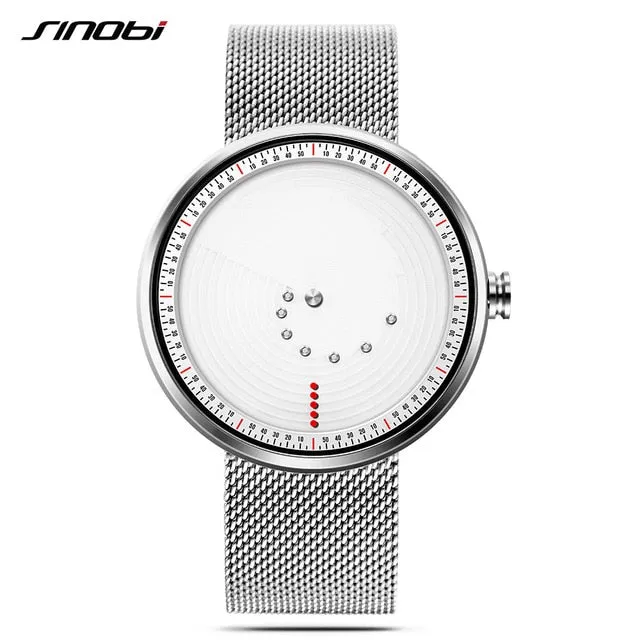 Ultrathin Space-time Creative Watches Luxury Watch Men Waterproof Saat Stainless Steel Mesh Band 2018 Relogio Masculino