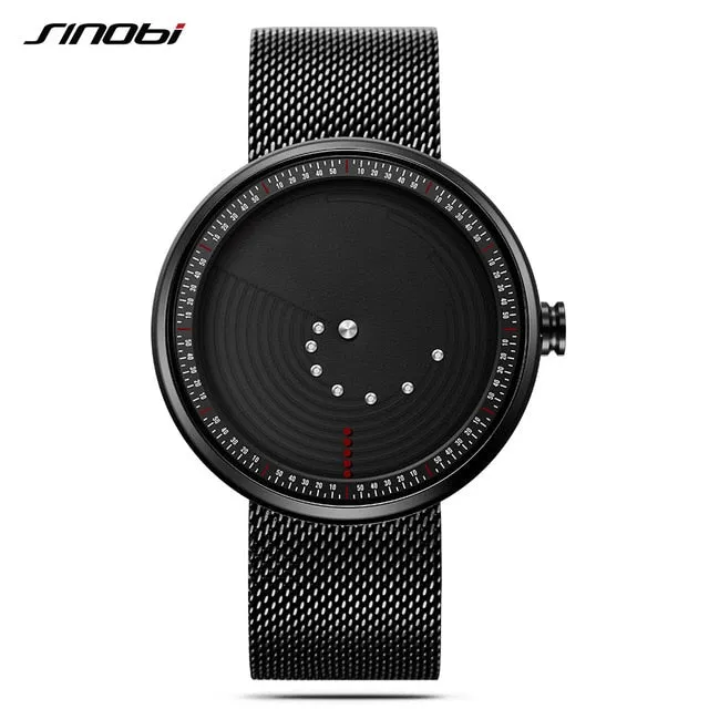 Ultrathin Space-time Creative Watches Luxury Watch Men Waterproof Saat Stainless Steel Mesh Band 2018 Relogio Masculino