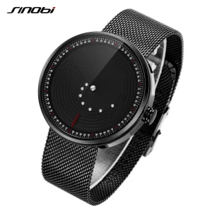 Ultrathin Space-time Creative Watches Luxury Watch Men Waterproof Saat Stainless Steel Mesh Band 2018 Relogio Masculino