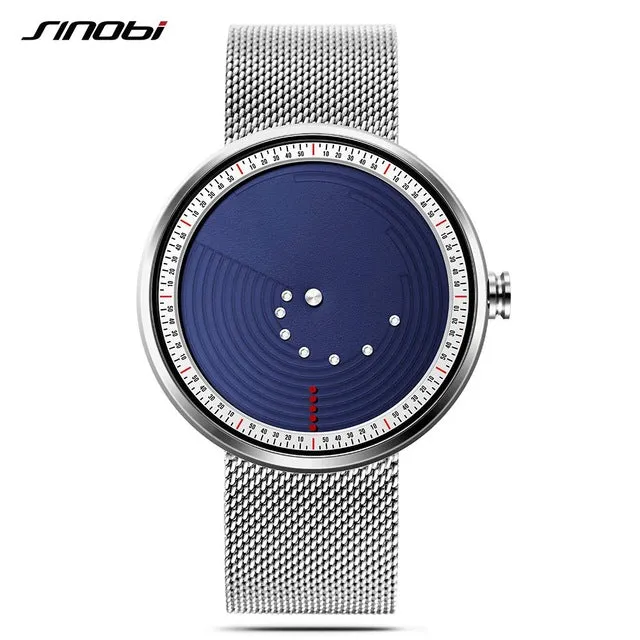 Ultrathin Space-time Creative Watches Luxury Watch Men Waterproof Saat Stainless Steel Mesh Band 2018 Relogio Masculino