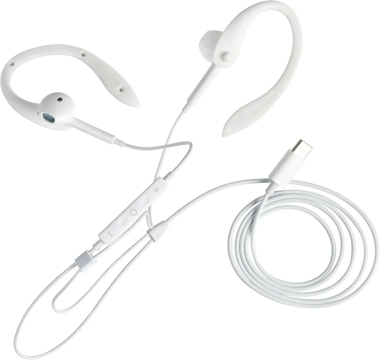 USB-C Wired Earbuds with Bendable Custom Earloops  Comfortable Fit, Sound, Compatible with Latest USB-C Phones