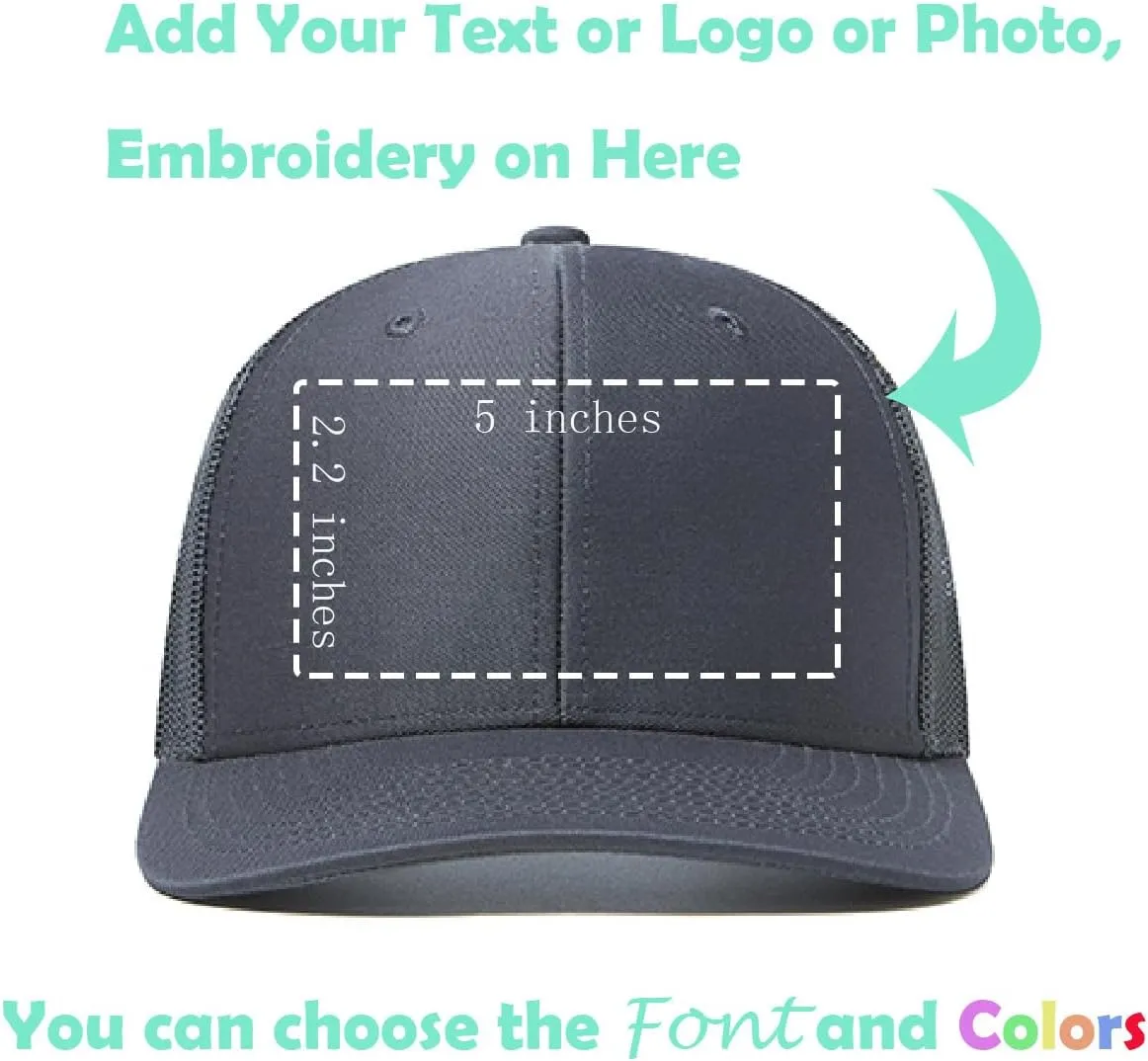 Vupouma Custom Trucker Hat Add Your Own Text or Logo | Personalized Trucker Cap | Embroidered Hat for Men Women Baseball Hat