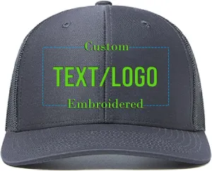 Vupouma Custom Trucker Hat Add Your Own Text or Logo | Personalized Trucker Cap | Embroidered Hat for Men Women Baseball Hat