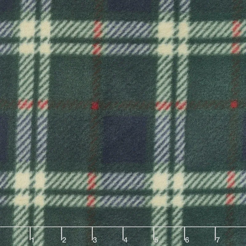 Winterfleece Prints Plaids and Checks - London Plaid Navy Fleece Yardage