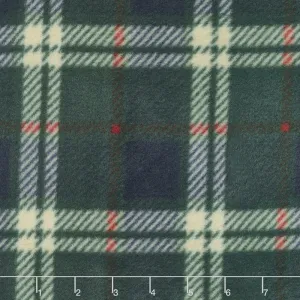 Winterfleece Prints Plaids and Checks - London Plaid Navy Fleece Yardage