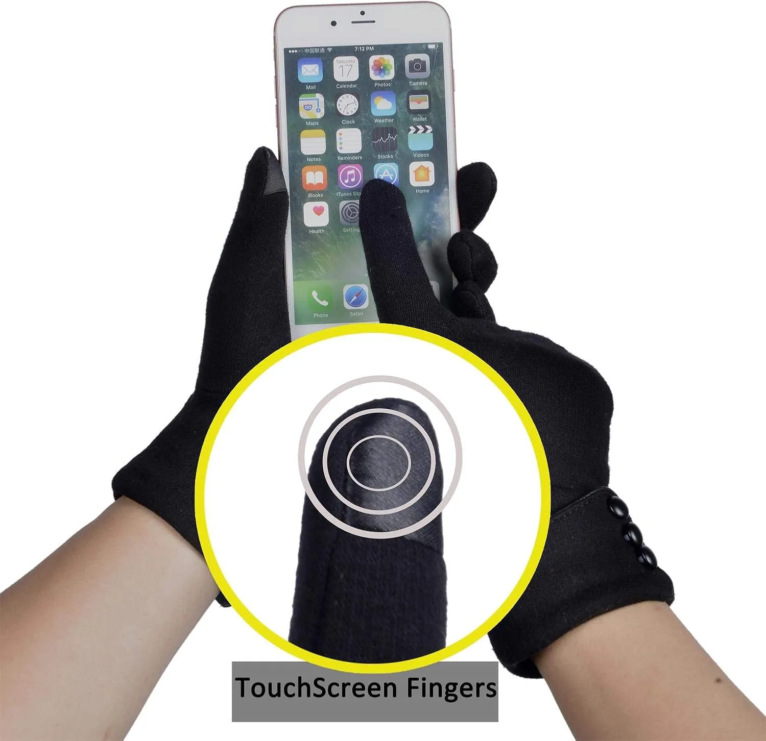 woogwin Womens Winter Gloves Touch Screen Warm Fleece Lined Thick Thermal Windproof Ladies Snow Gloves for Cold Weather